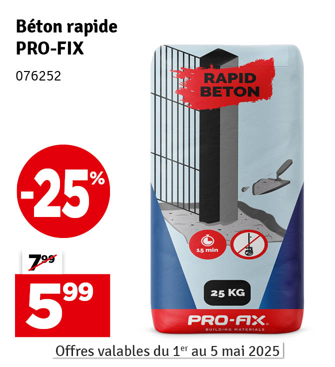 Rapid Béton 25 kg PRO-FIX